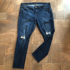 Kut From The Kloth Jeans Stretch Skinny Distressed
